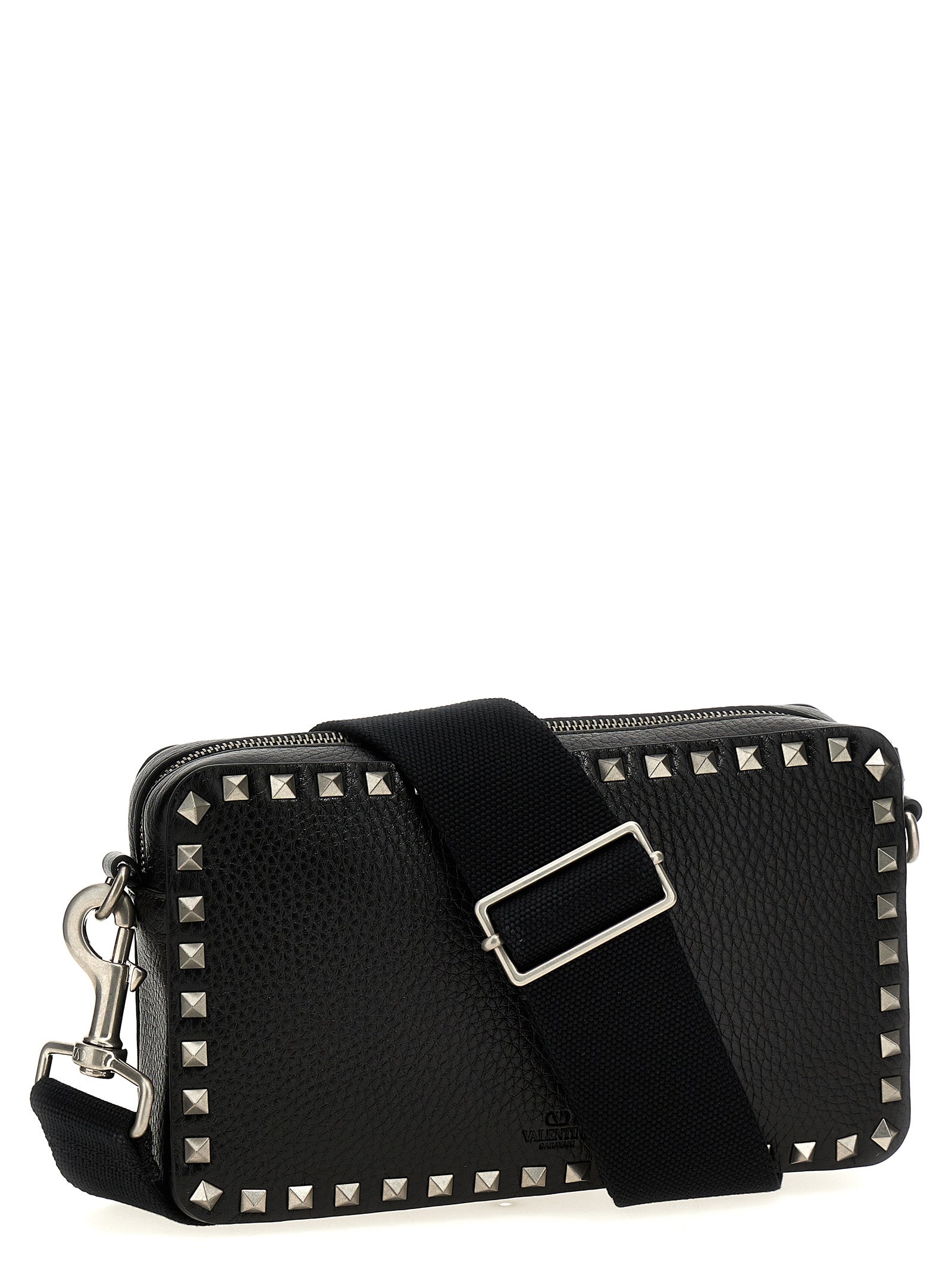 Valentino Garavani Grenade Black Calfskin Crossbody Bag