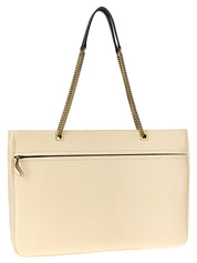 Valentino Garavani White/Black Lamb Leather Tote Bag