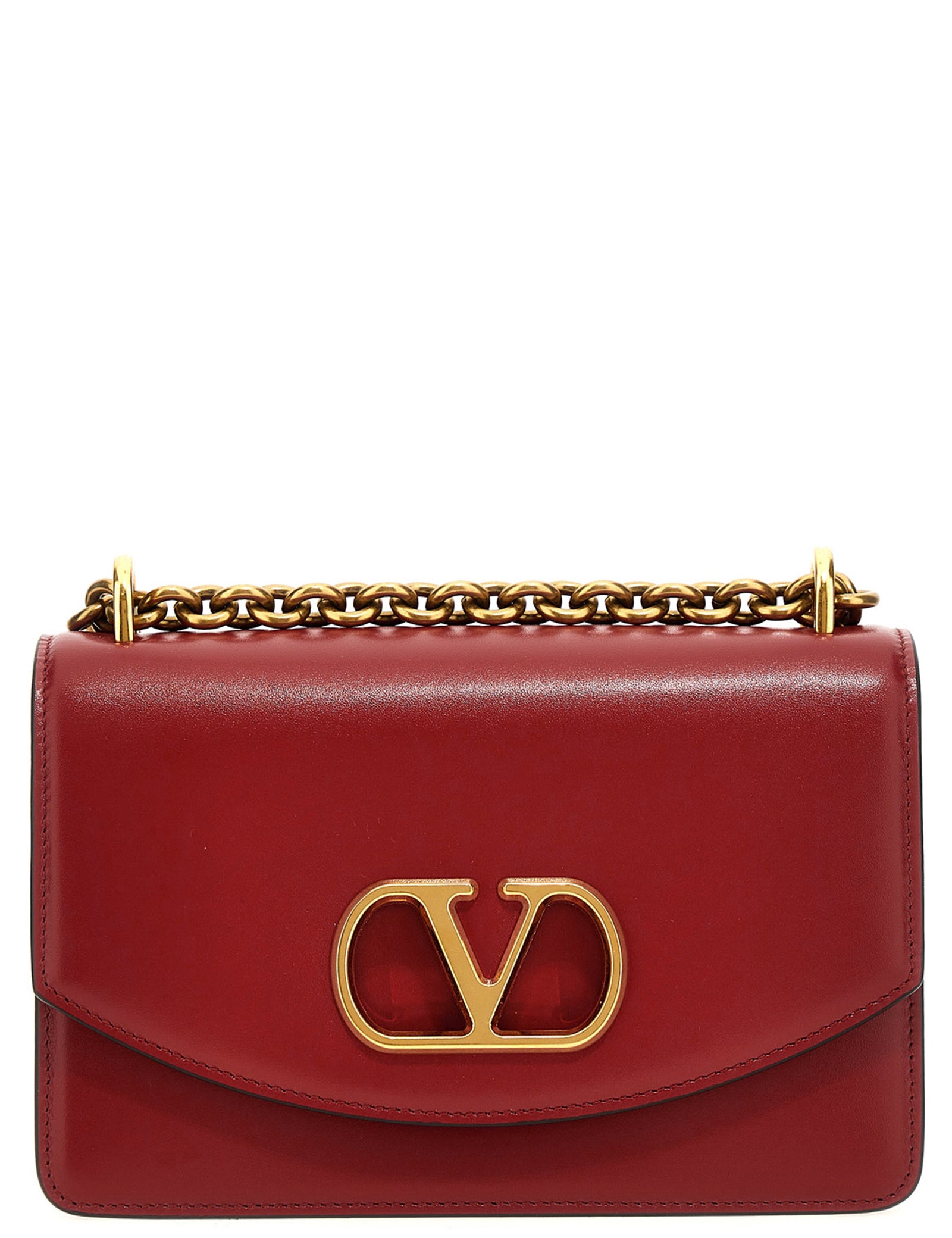 Valentino Garavani Red Calfskin Shoulder Bag