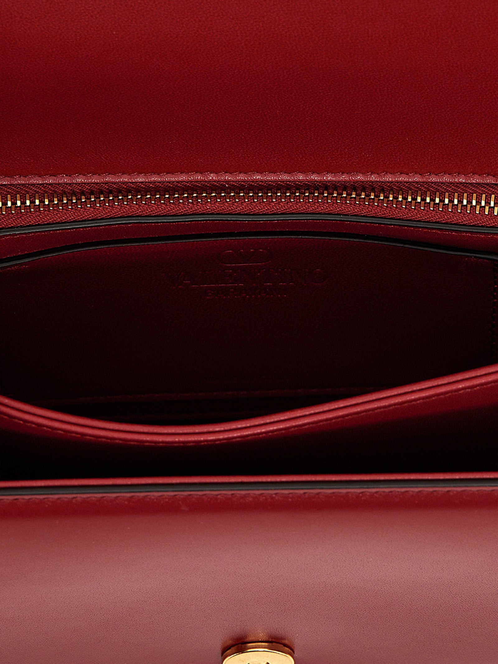 Valentino Garavani Red Calfskin Shoulder Bag