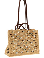 Paco Rabanne Beige Raffia Handbags