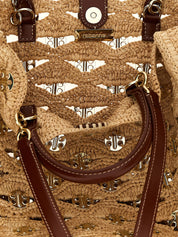 Paco Rabanne Beige Raffia Handbags
