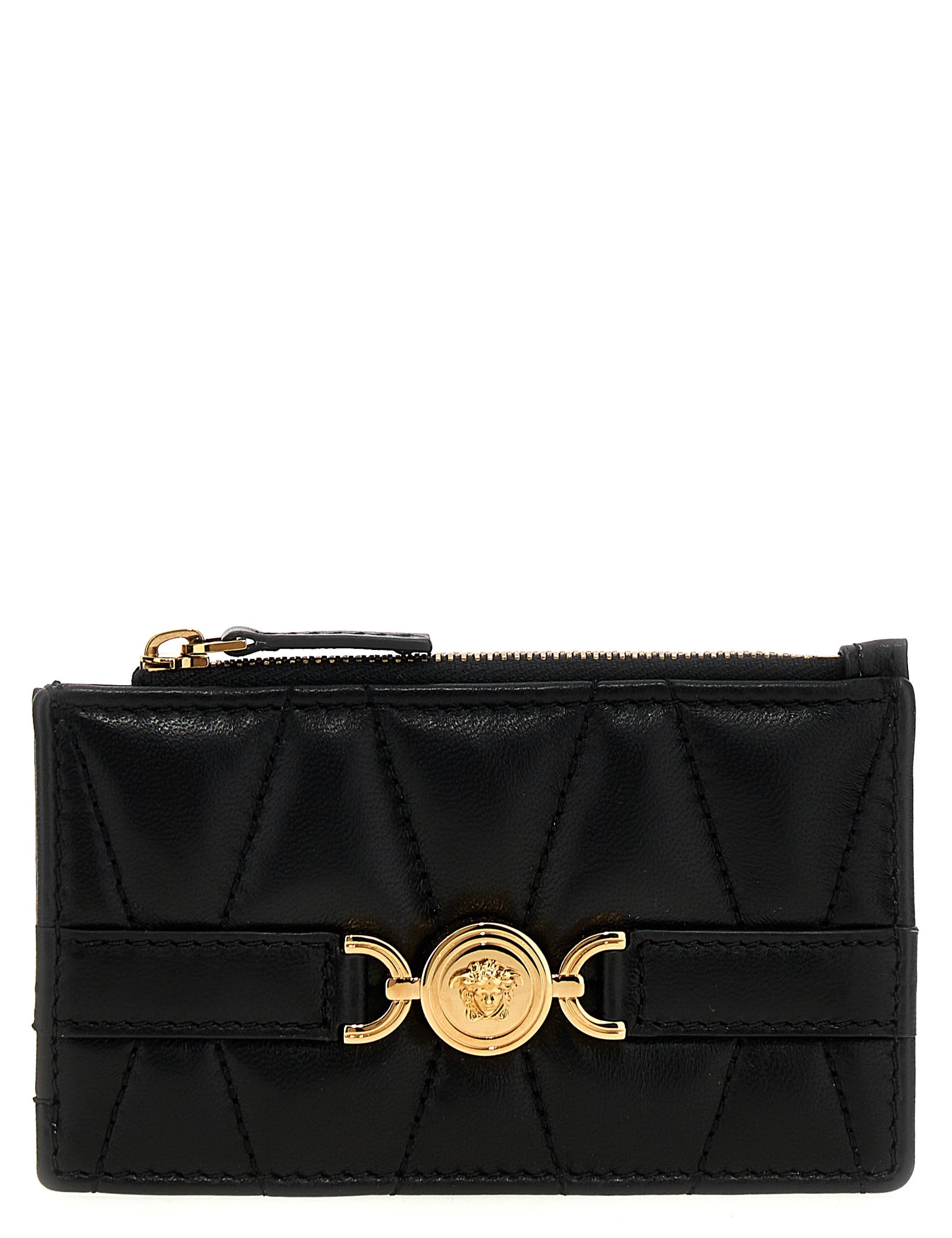 Versace Black Lamb Leather Cardholder