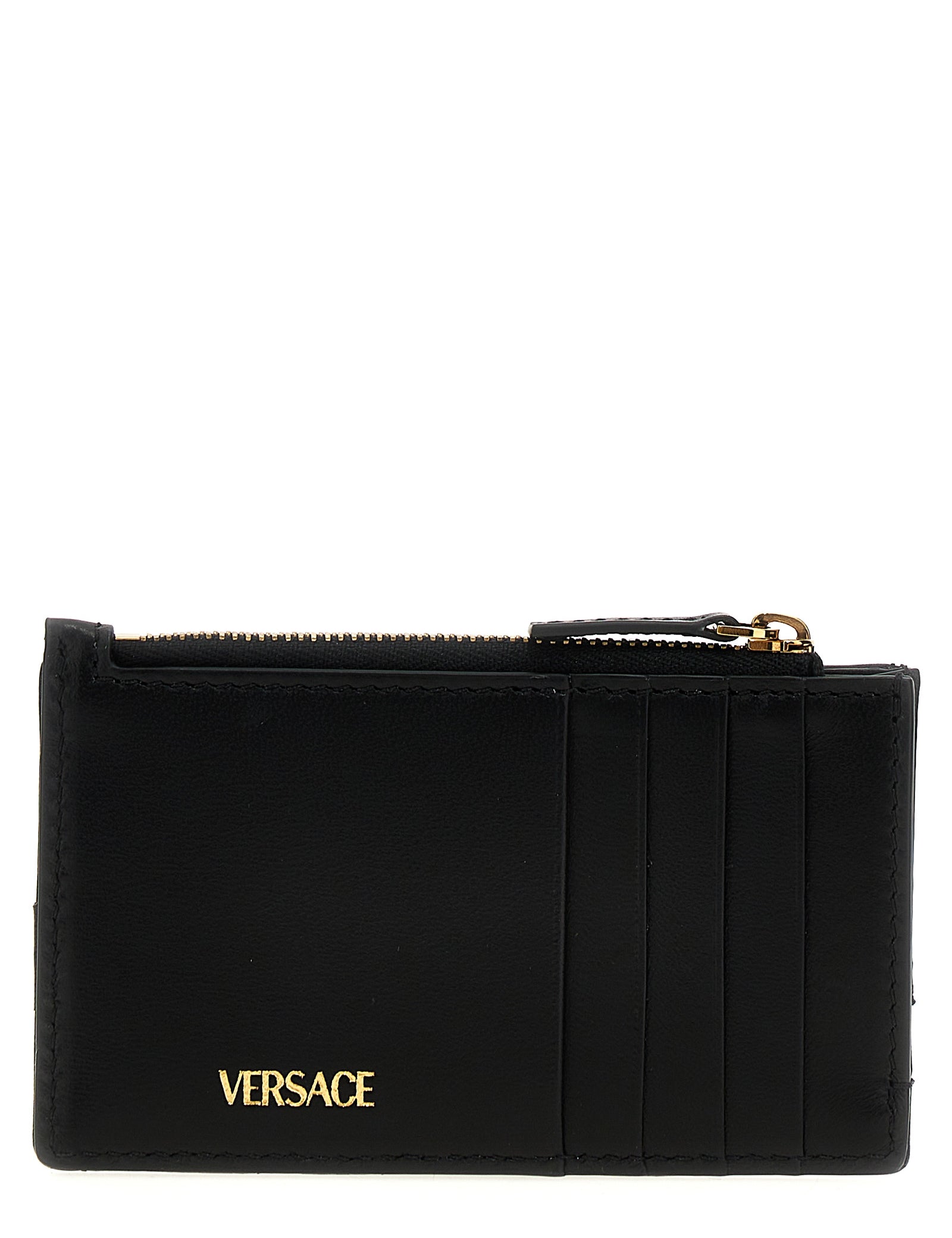 Versace Black Lamb Leather Cardholder