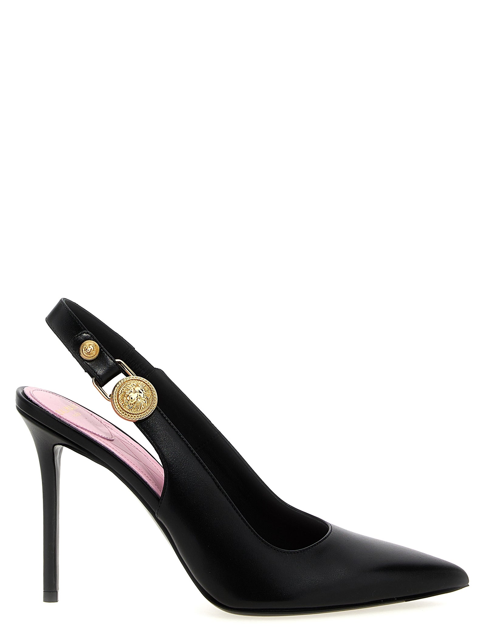 Balmain Black Calfskin High-Heel Pumps