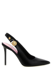 Balmain Black Calfskin High-Heel Pumps