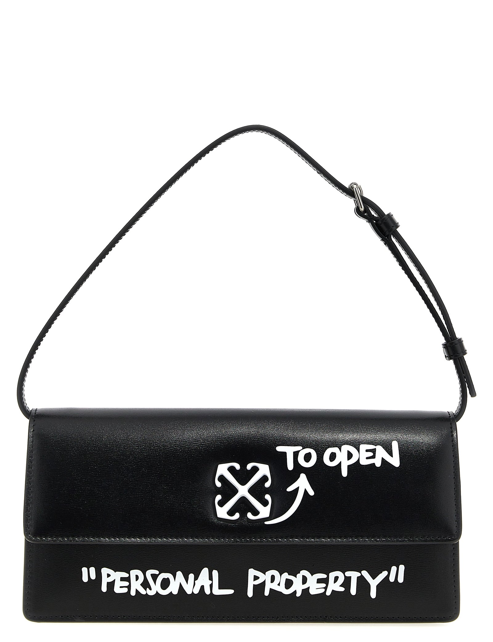 Black Calfskin Shoulder Bag