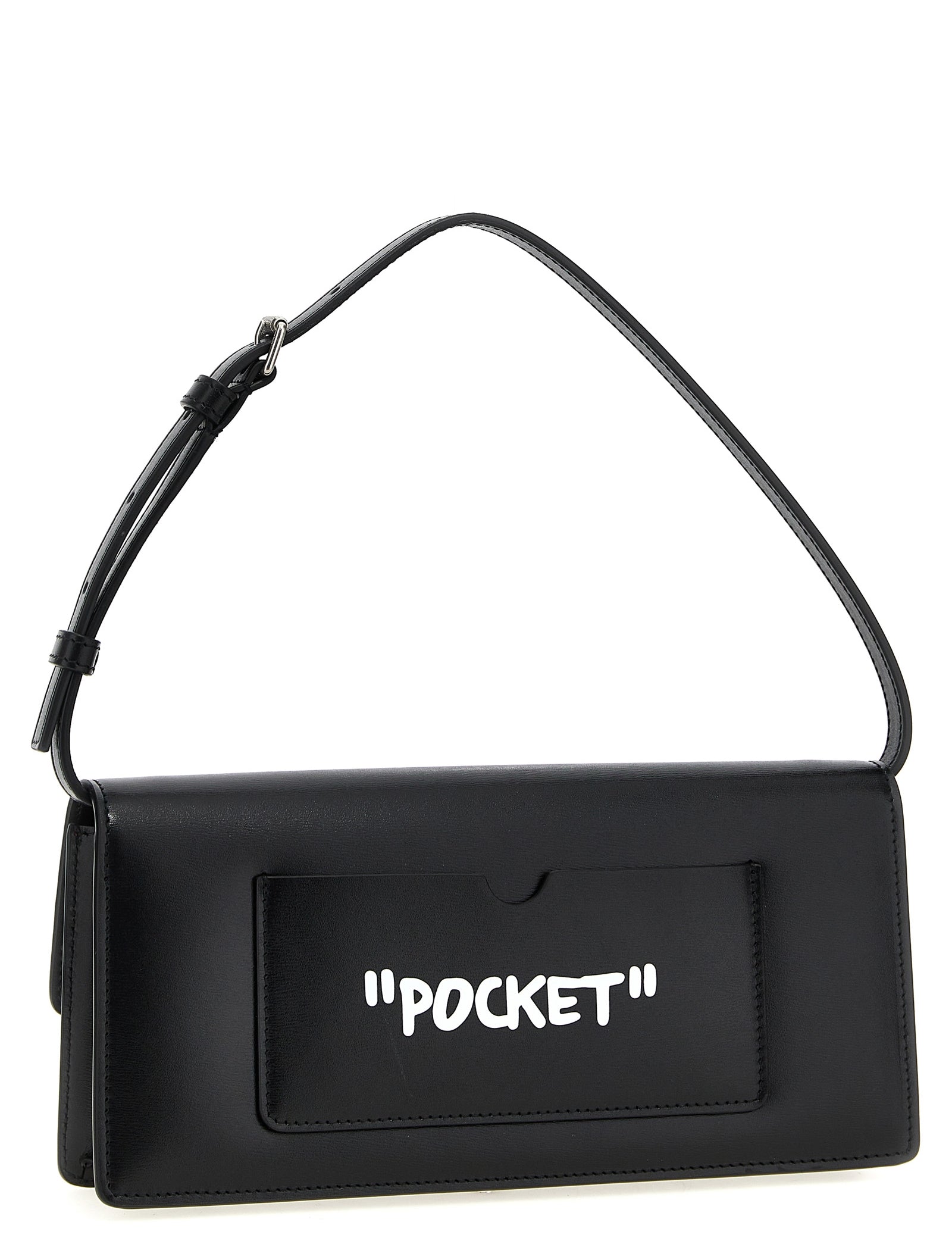 Black Calfskin Shoulder Bag