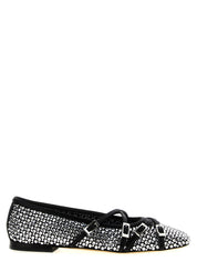 MACH & MACH Black Polyamide Ballet Flats