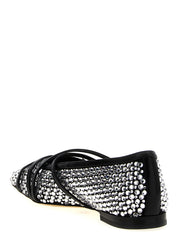 MACH & MACH Black Polyamide Ballet Flats