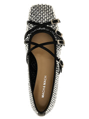 MACH & MACH Black Polyamide Ballet Flats