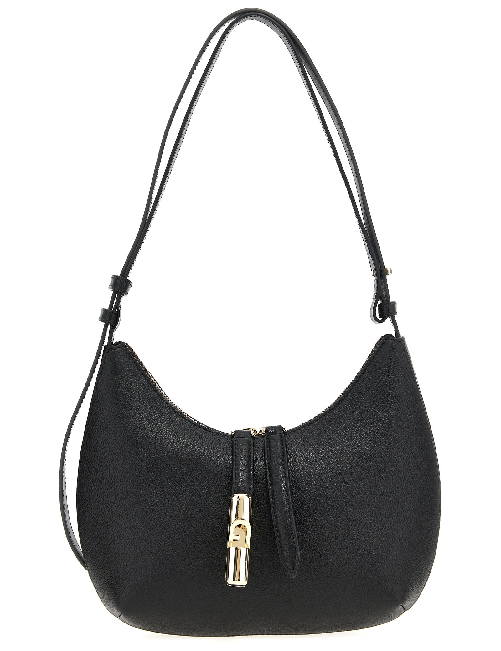 Furla Black Leather Shoulder Bag