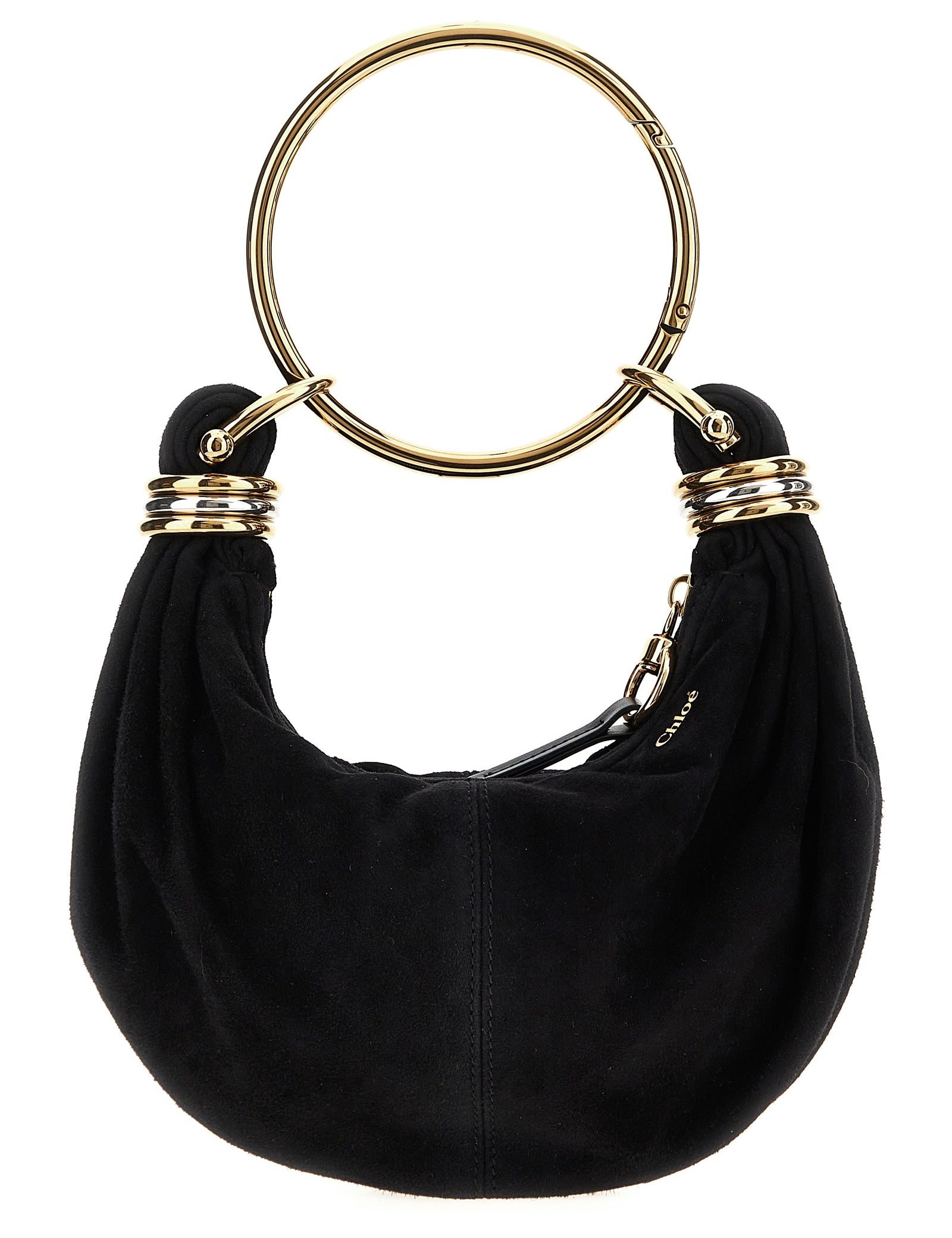 Chloé Black Goat Leather Bracelet Hobo Mini Bag