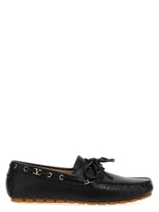 Valentino Garavani Black Buffalo Leather Slip-On Loafers