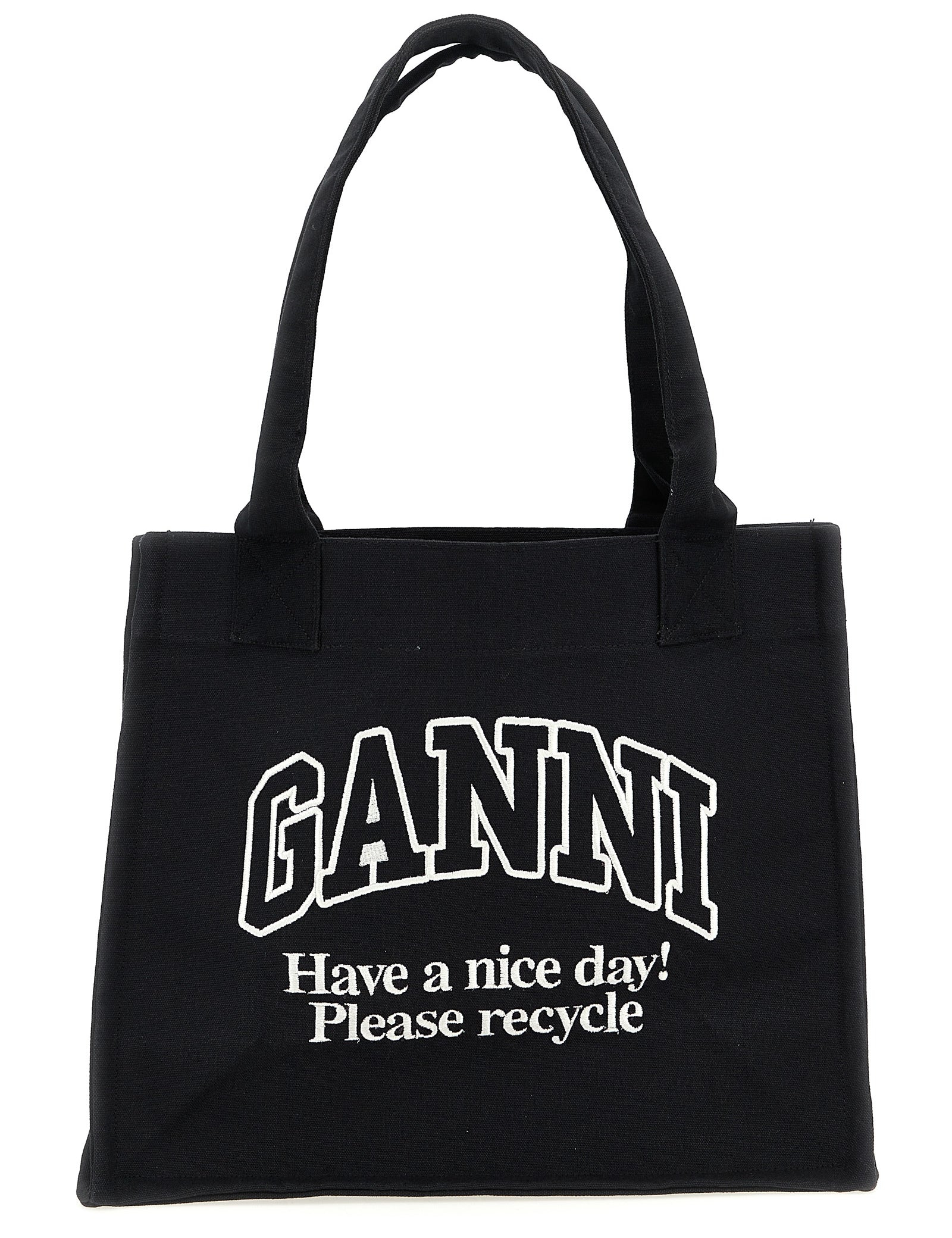 Black Recycled Cotton Tote Bag