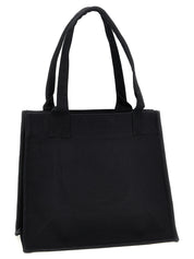 Ganni White/Black Recycled Cotton Tote Bag