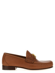 VALENTINO GARAVANI Brown Leather Slip-On Loafers