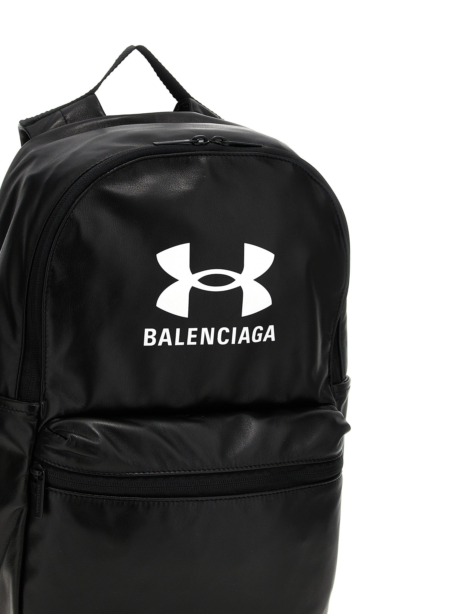 Balenciaga White/Black Lamb Leather Backpack