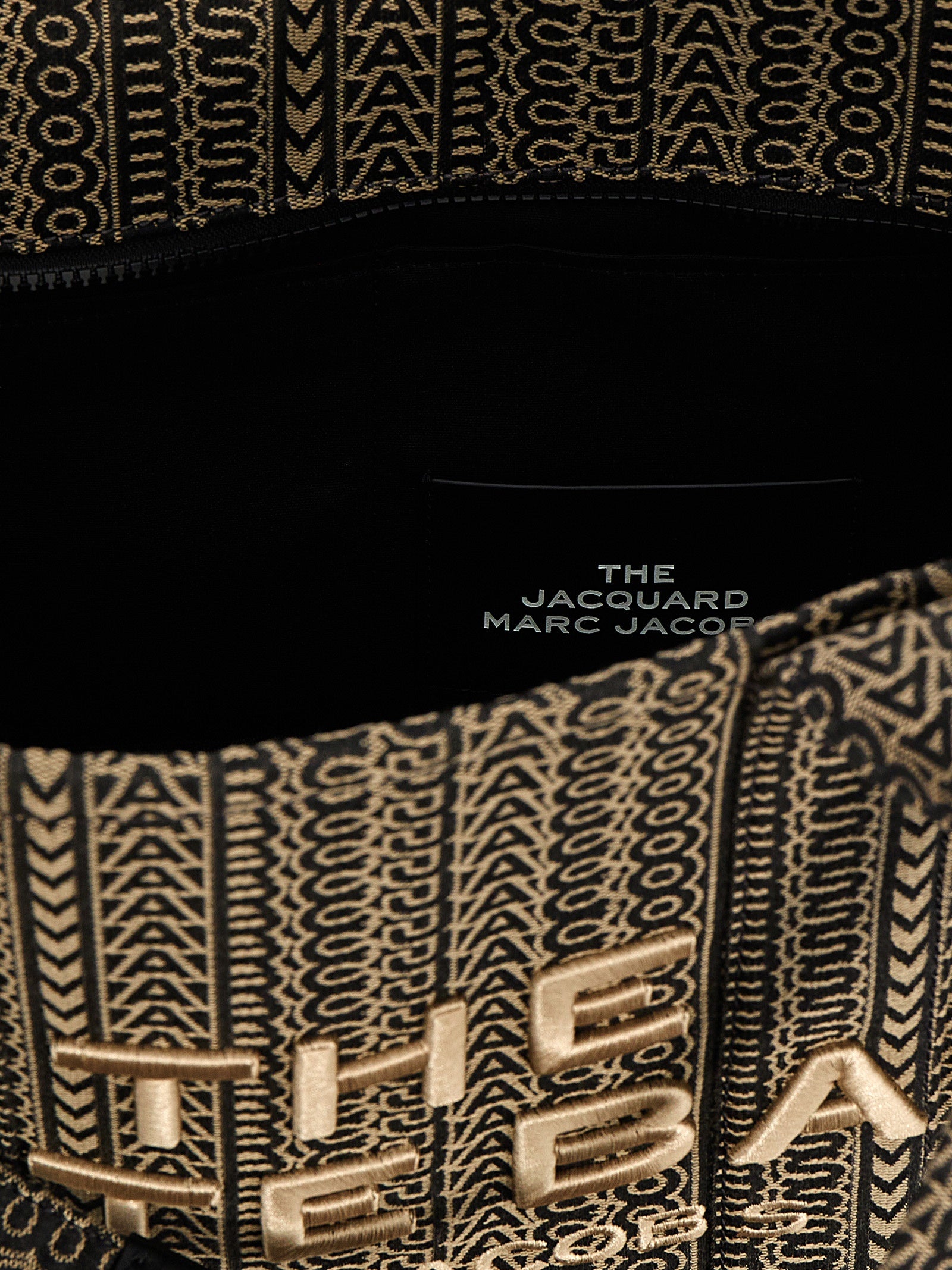 Marc Jacobs Beige Cotton Monogram Jacquard Tote Bag