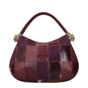 Roberto Cavalli Violet Leather Handbag