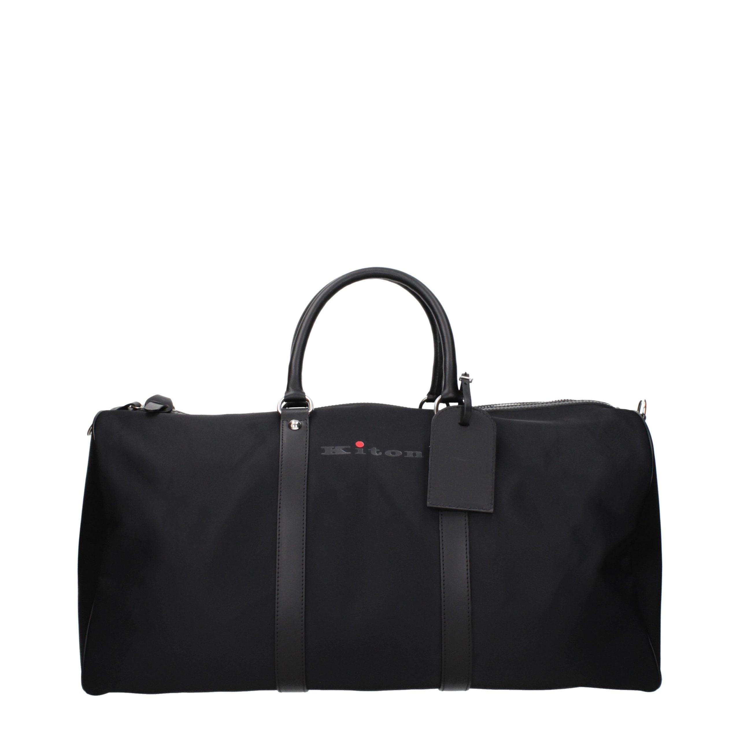 Kiton Black Nylon Travel Bag