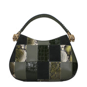 Roberto Cavalli Green Leather Handbag