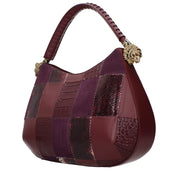 Roberto Cavalli Violet Leather Handbag