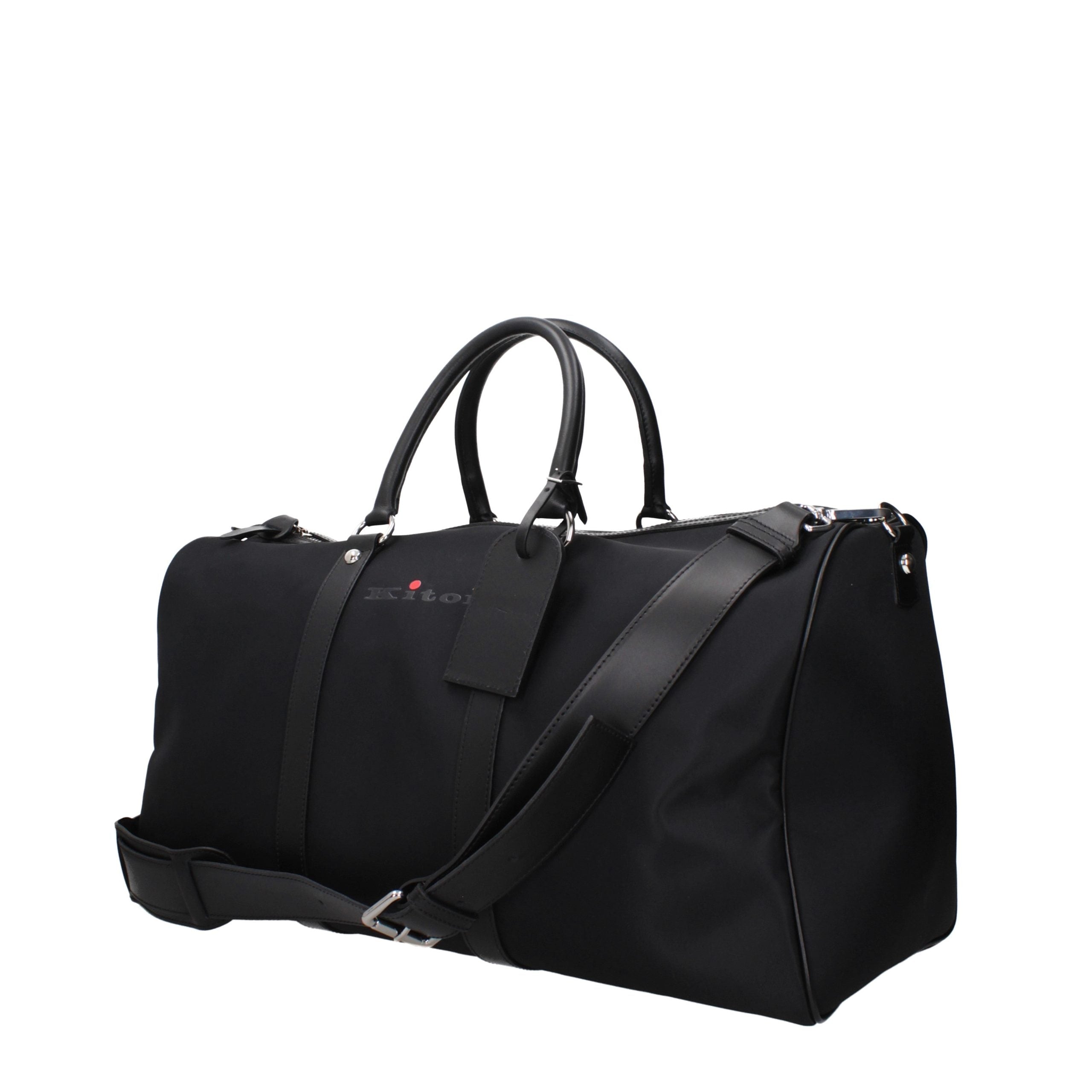 Kiton Black Nylon Travel Bag