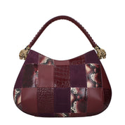 Roberto Cavalli Violet Leather Handbag