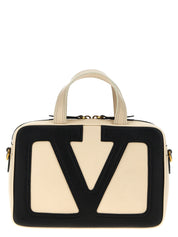 Valentino Garavani White/Black Lamb Leather Handbag