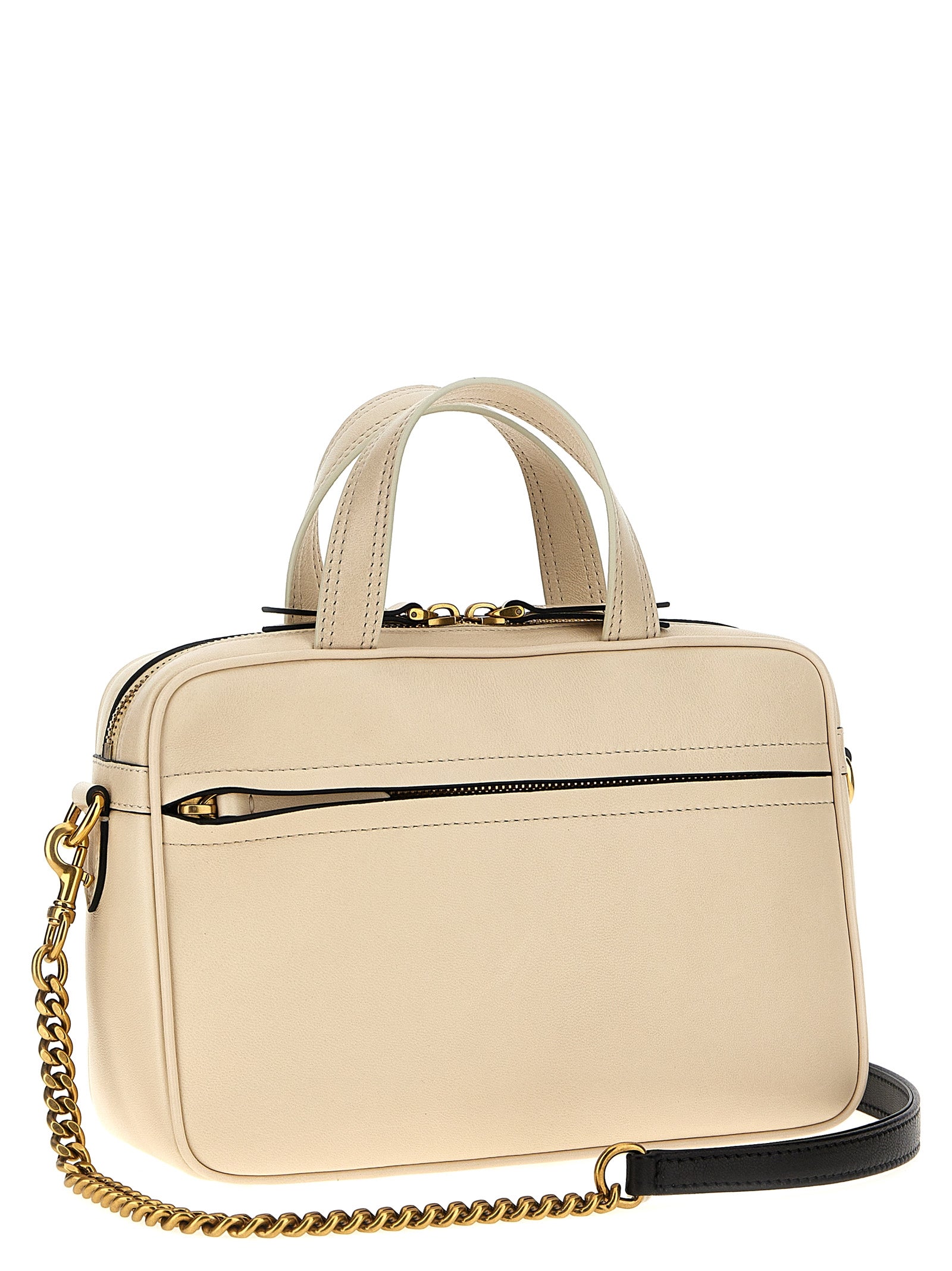 Valentino Garavani White/Black Lamb Leather Handbag