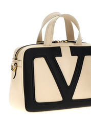 Valentino Garavani White/Black Lamb Leather Handbag