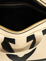 Valentino Garavani White/Black Lamb Leather Handbag
