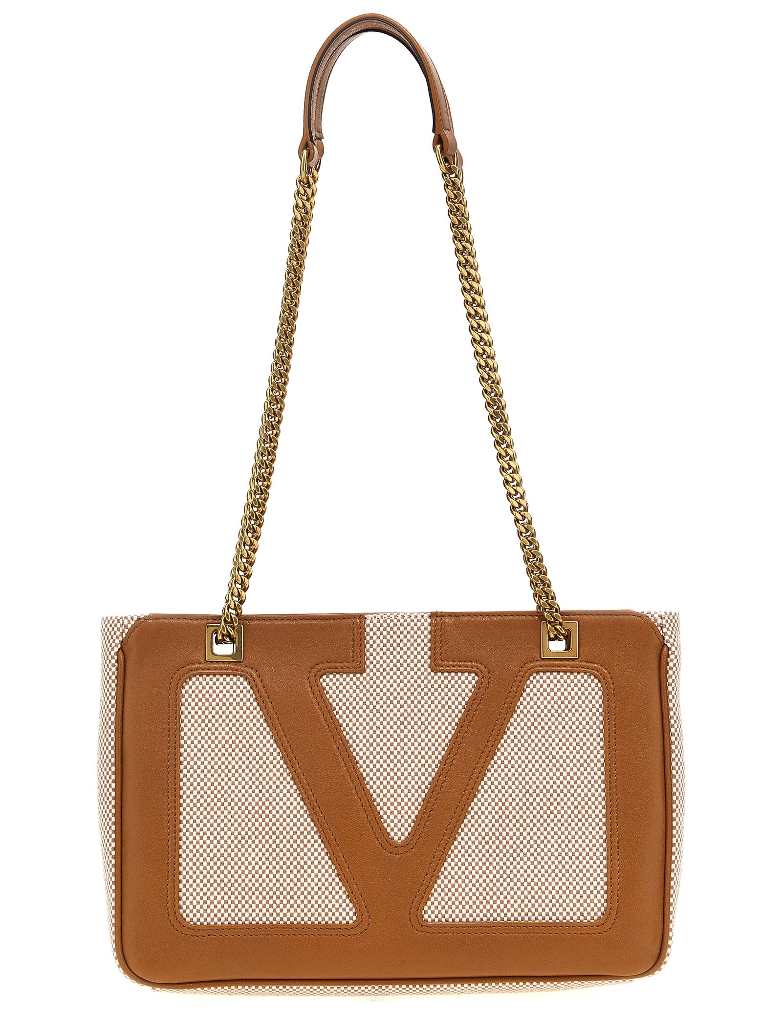 Valentino Garavani Beige Cotton Tote Bag