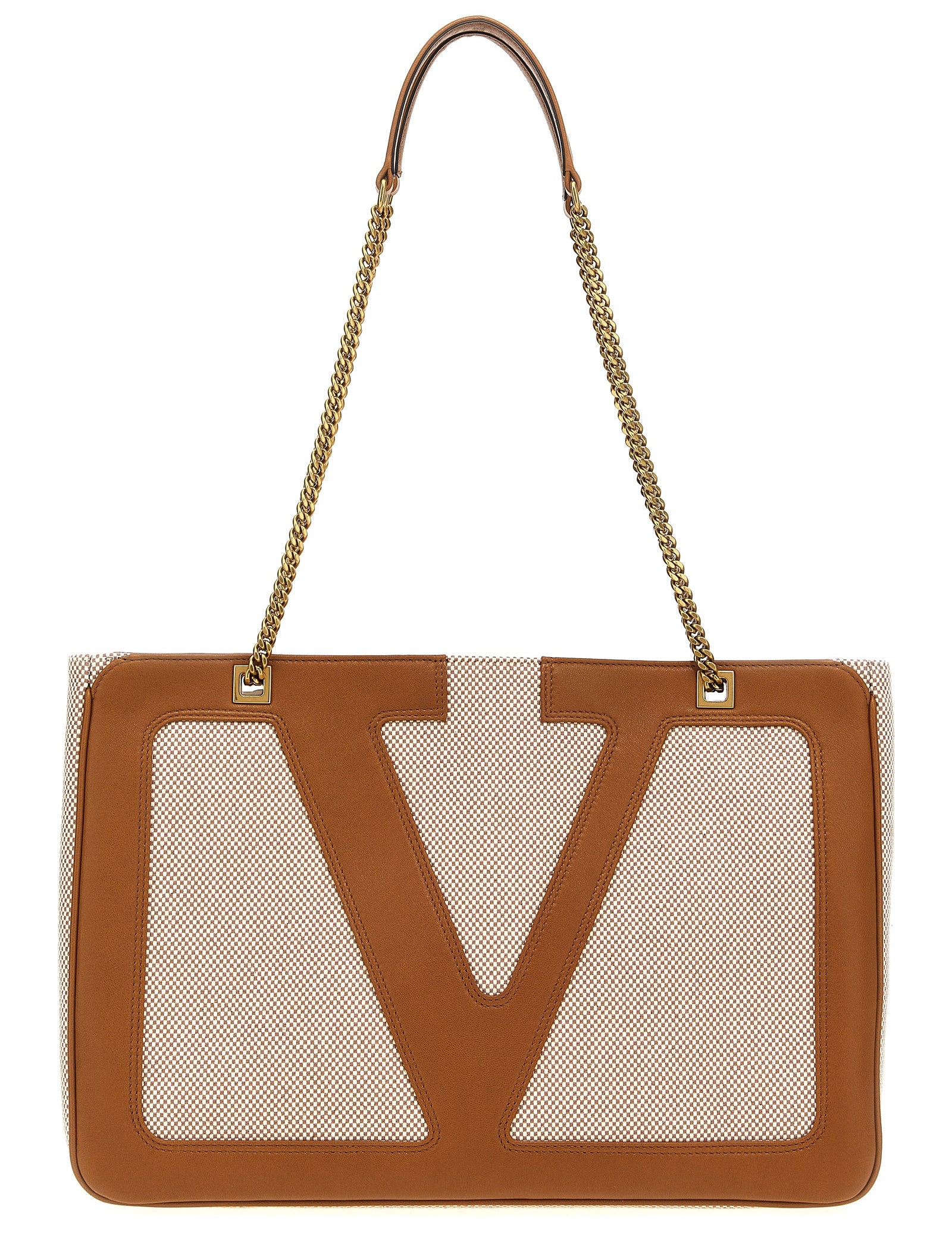 Valentino Garavani Beige Cotton Tote Bag