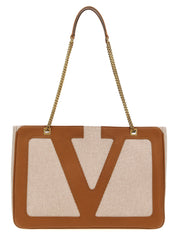 Valentino Garavani Beige Cotton Tote Bag