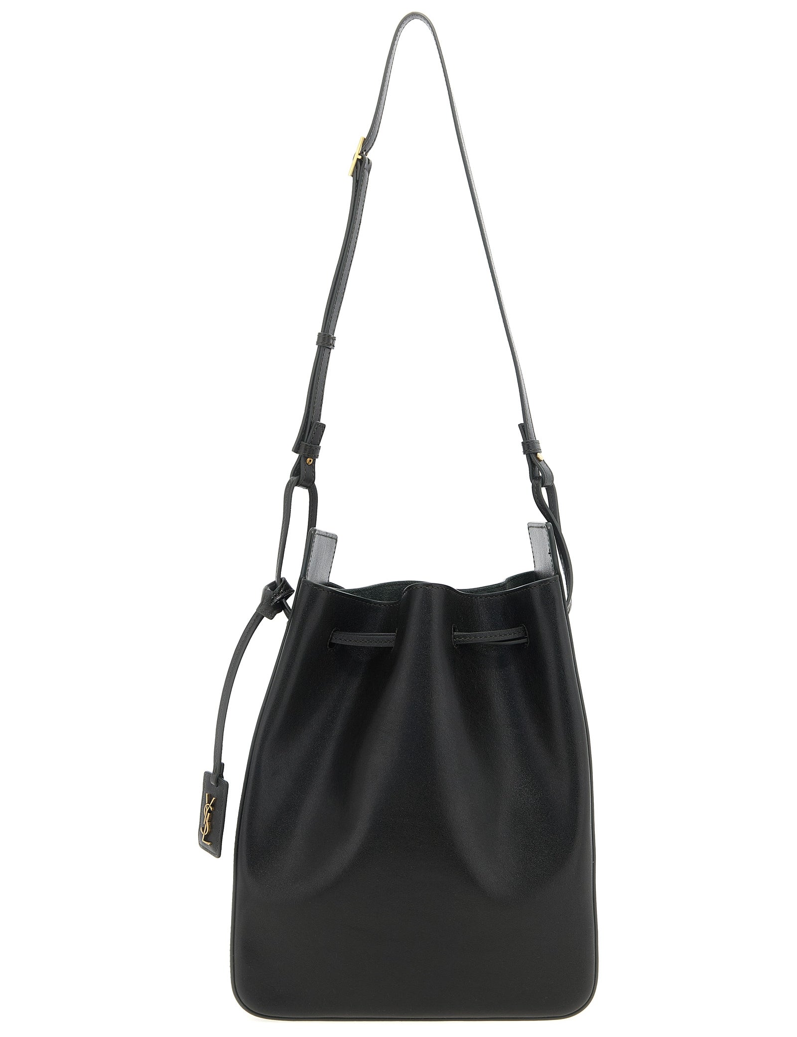Saint Laurent Very Dark Green Calfskin Bucket Bag
