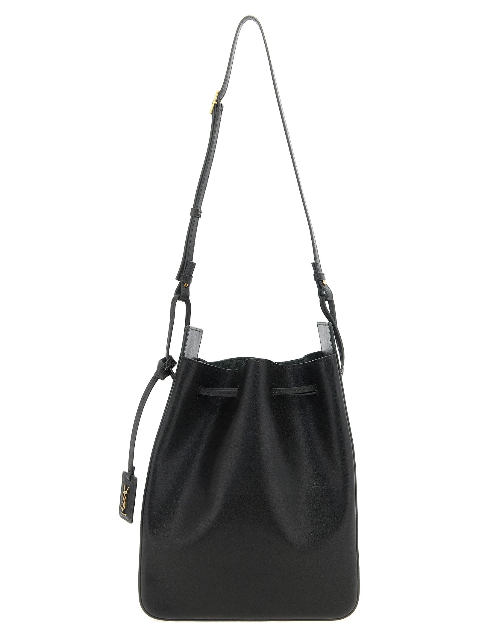 Saint Laurent Very Dark Green Calfskin Bucket Bag