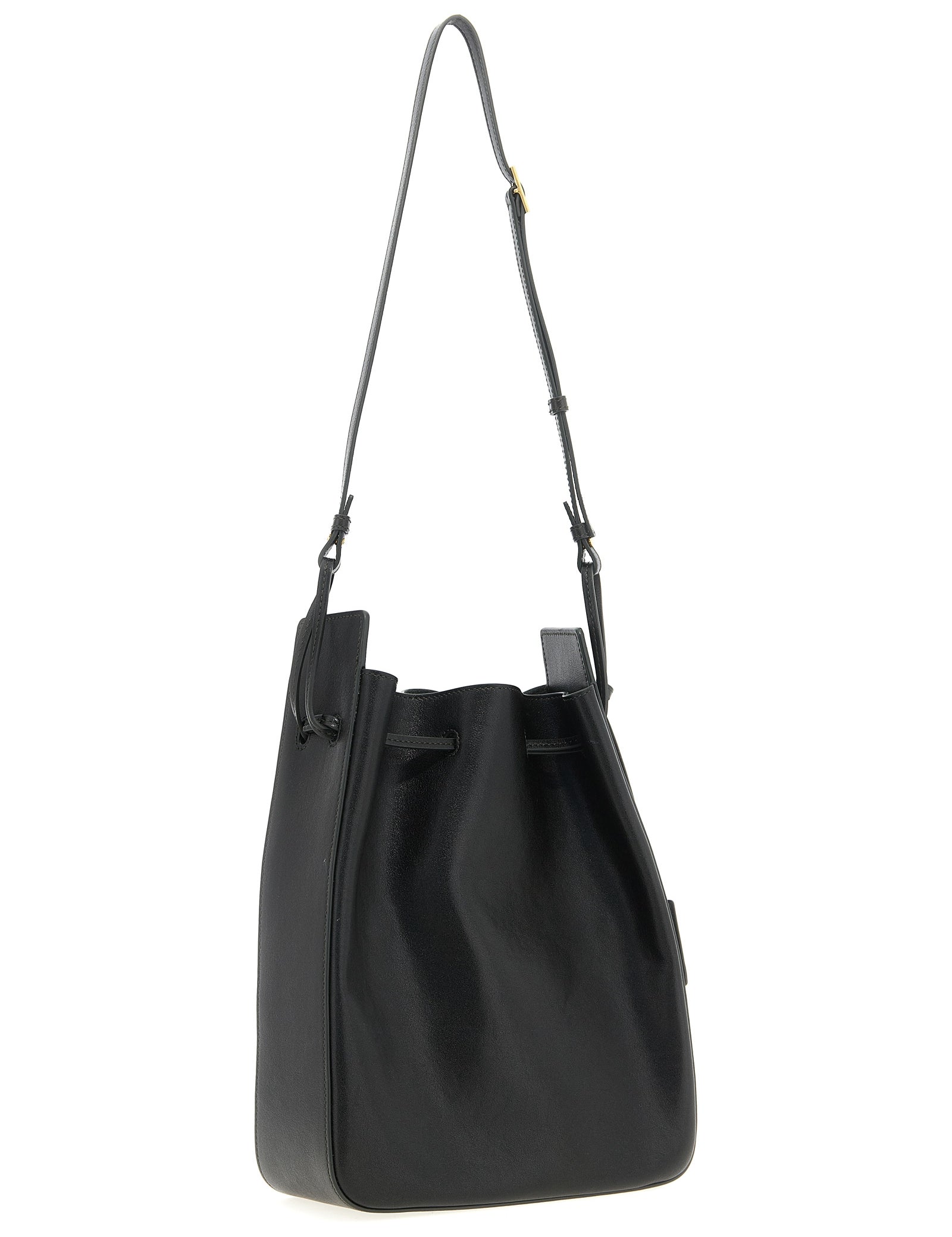 Saint Laurent Very Dark Green Calfskin Bucket Bag