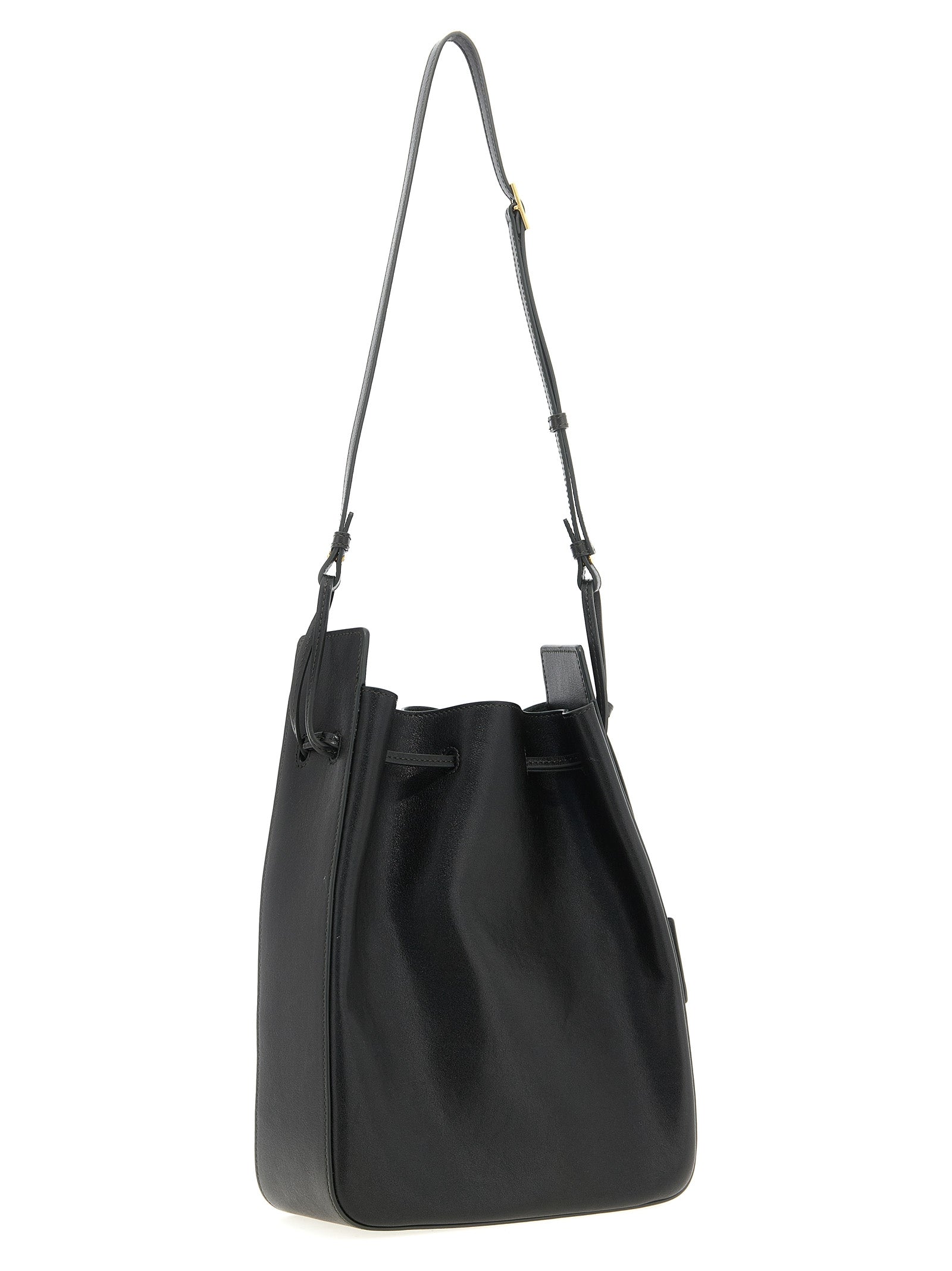Saint Laurent Very Dark Green Calfskin Bucket Bag