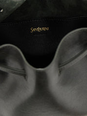 Saint Laurent Very Dark Green Calfskin Bucket Bag