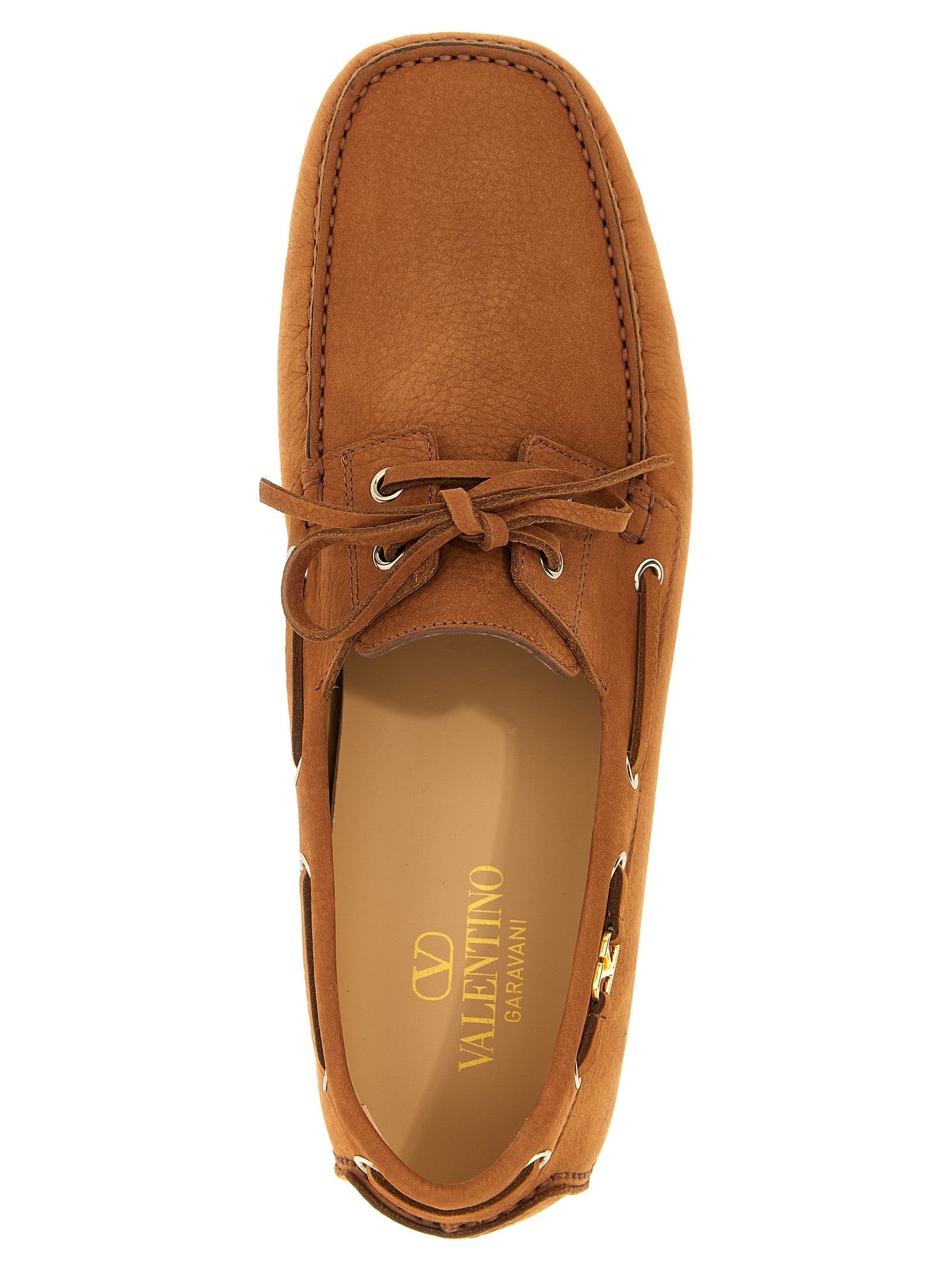 Valentino Garavani Brown Calfskin Loafers
