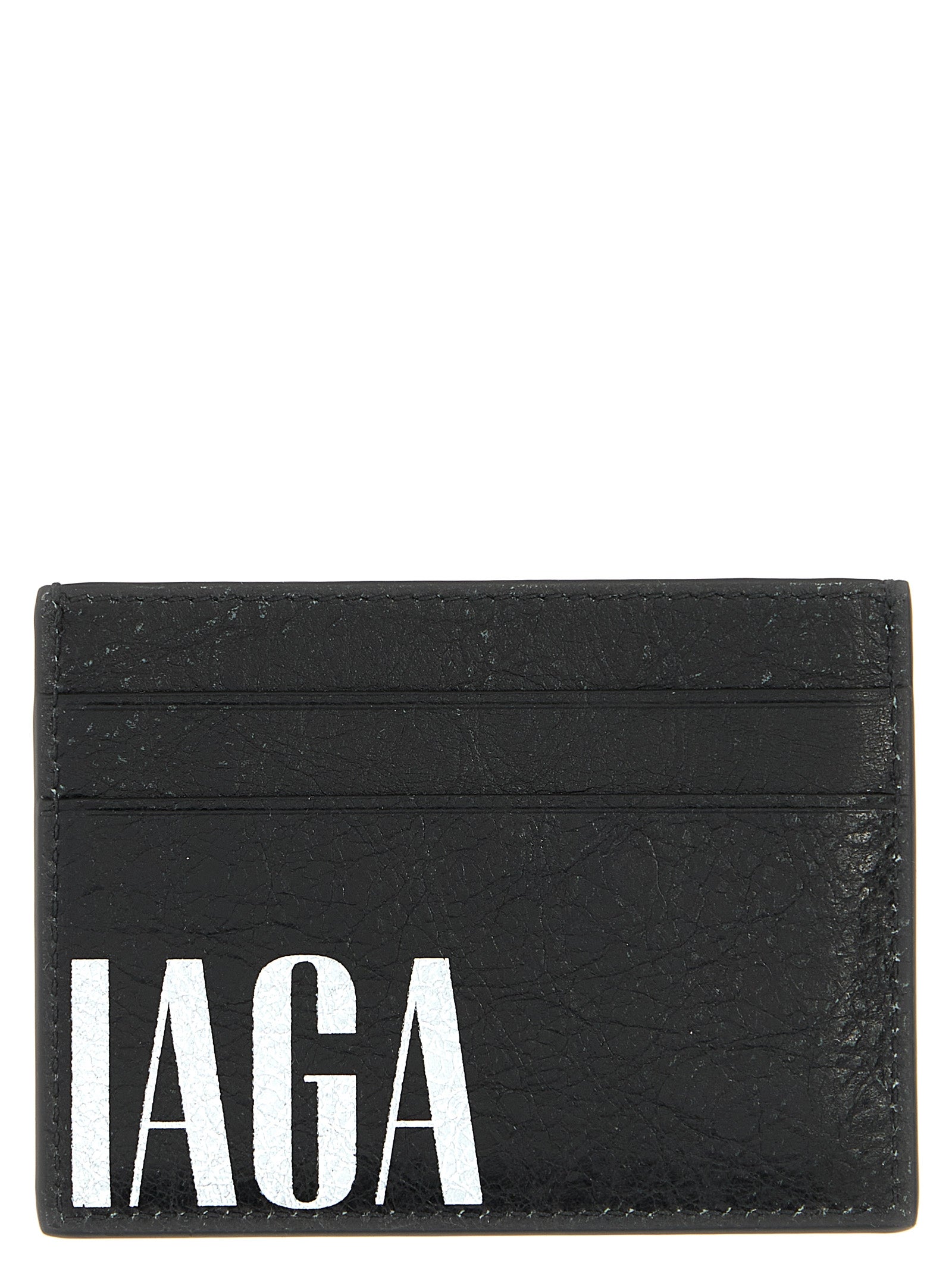 Balenciaga White/Black Lamb Leather Cardholder
