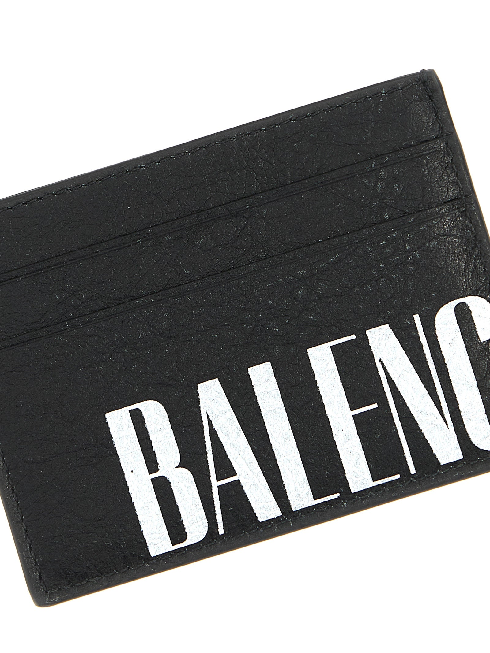 Balenciaga White/Black Lamb Leather Cardholder