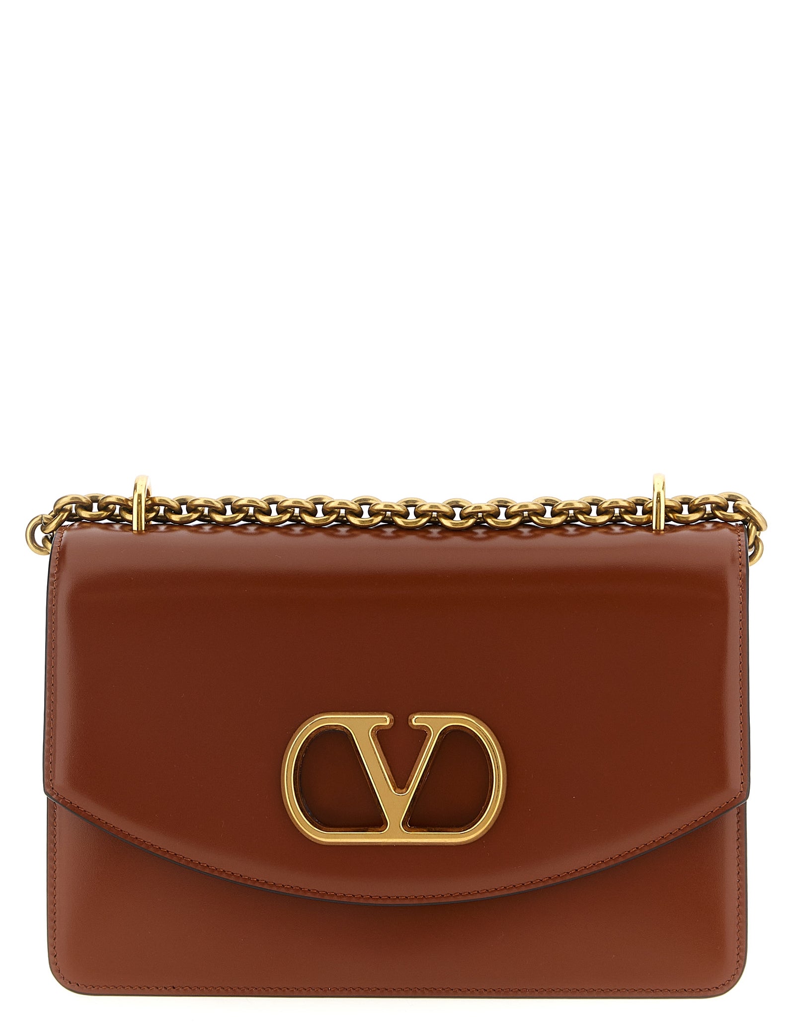 Valentino Garavani Brown Calfskin Shoulder Bag