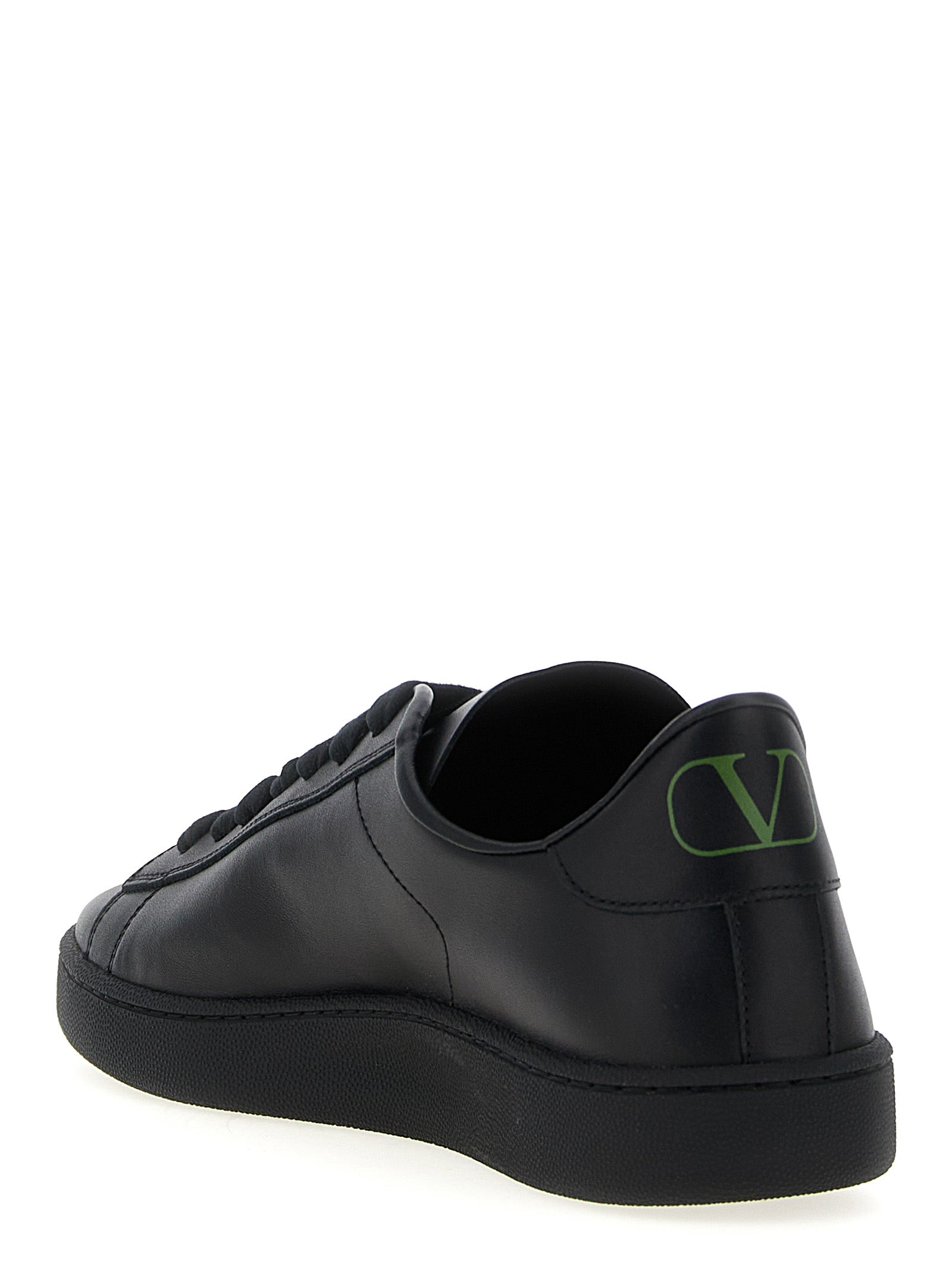 Valentino Garavani Black Calfskin Low Top Sneakers