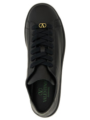 Valentino Garavani Black Calfskin Low Top Sneakers