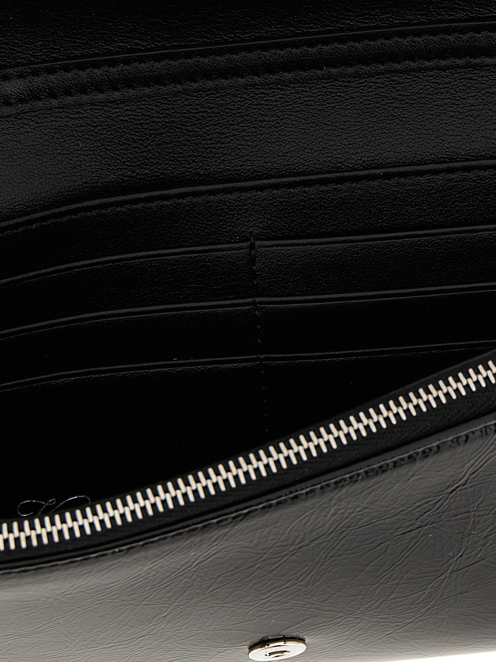 Roger Vivier Black Patent Calfskin Wallet on Chain
