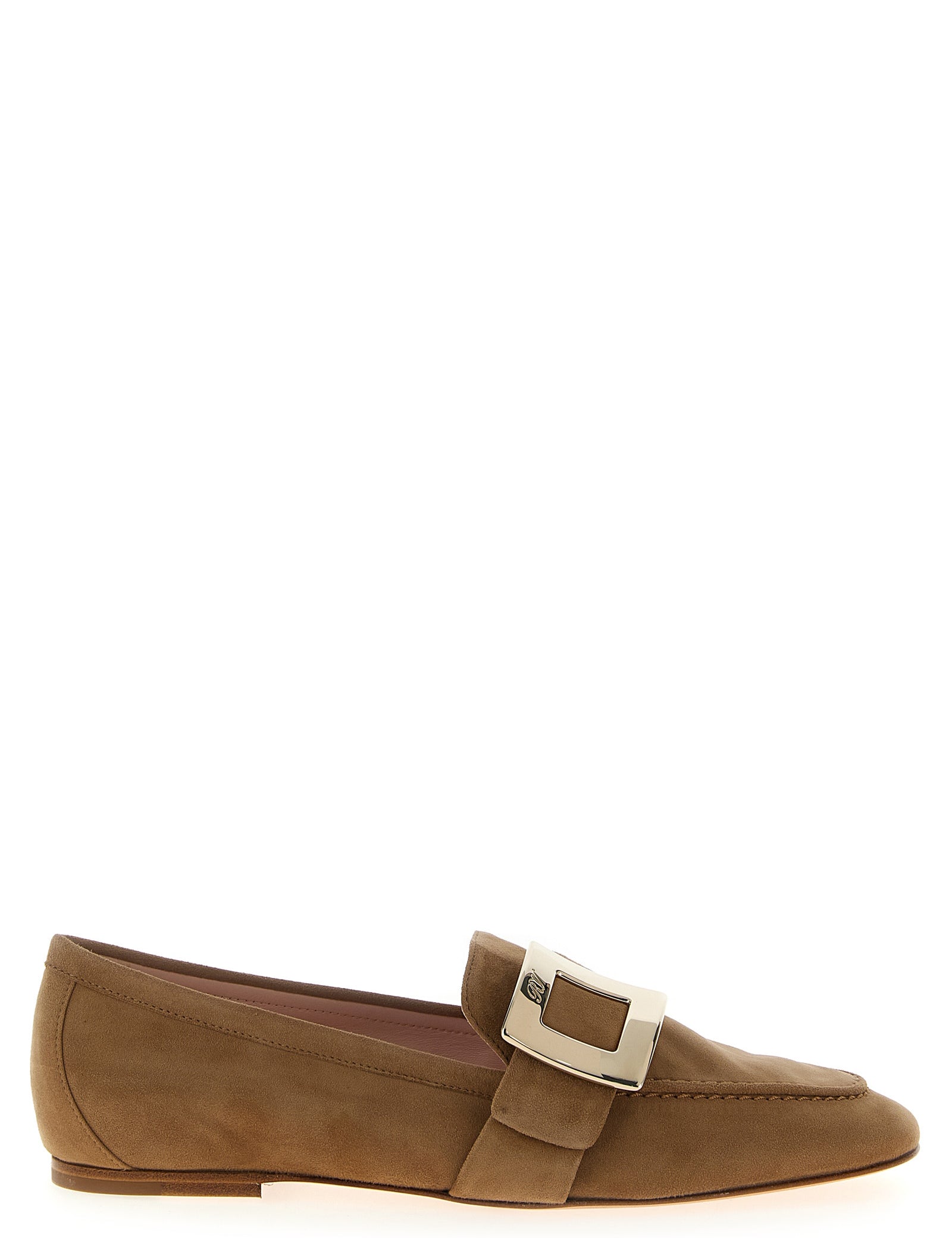 Roger Vivier Beige Goatskin Slip-On Loafers