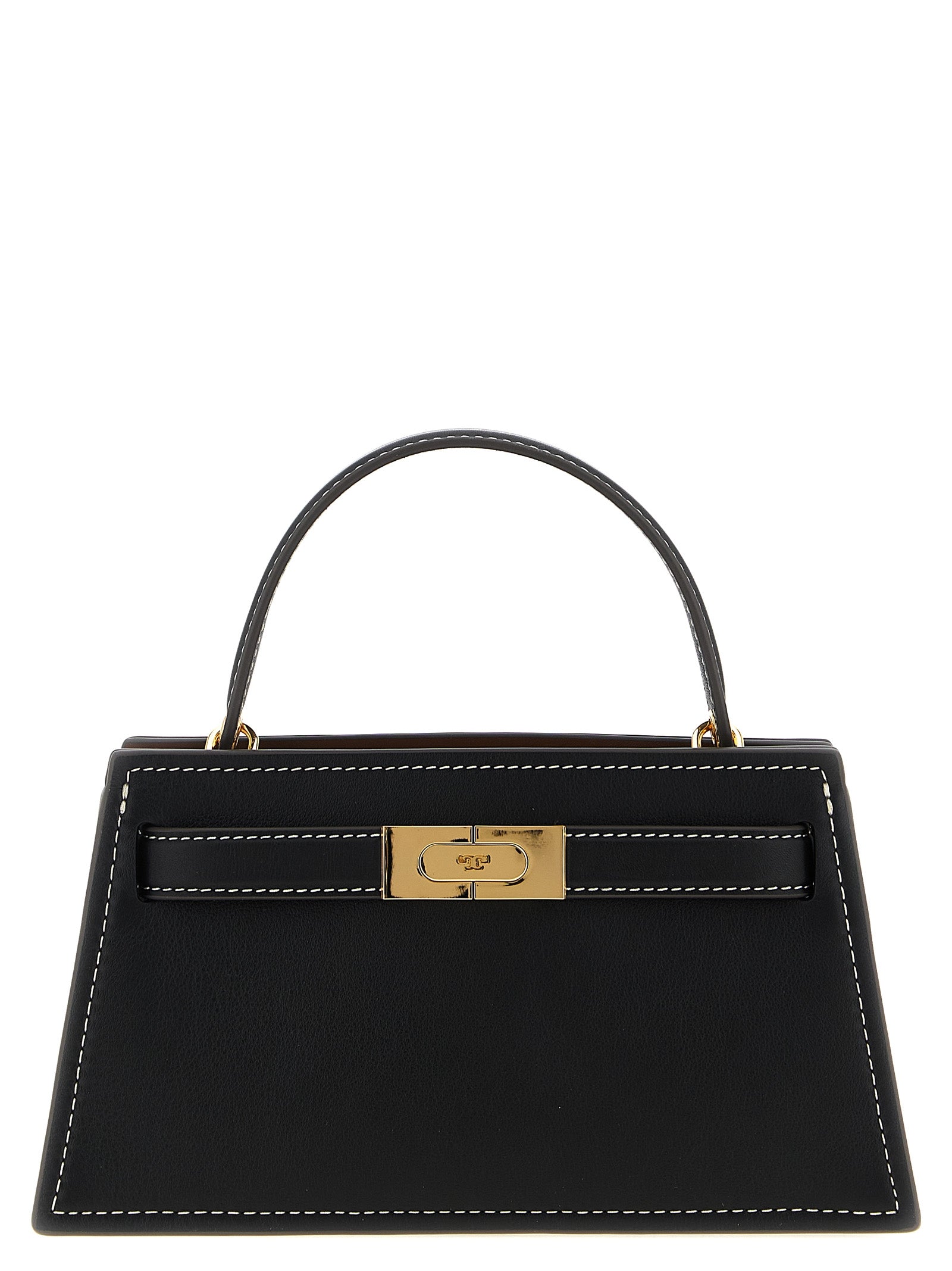 Tory Burch Black Cowhide Petite Lee Radziwill Handbag